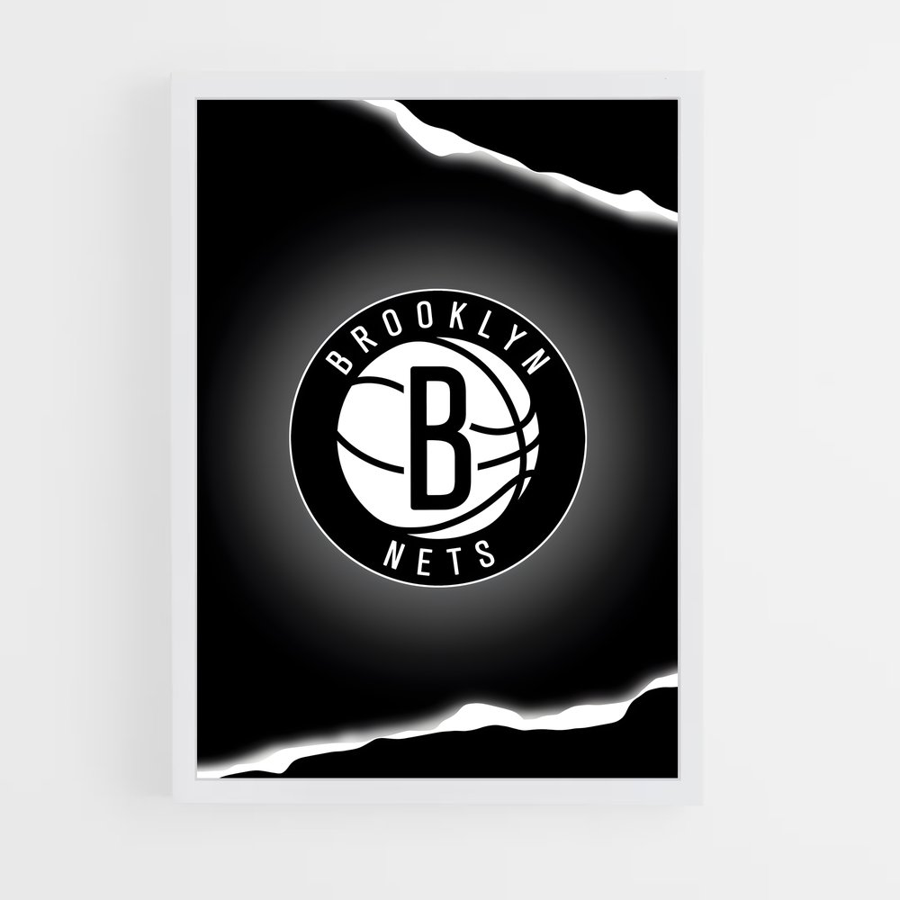 Poster Brooklyn nets symboles – affiche Basketball (vue 3)